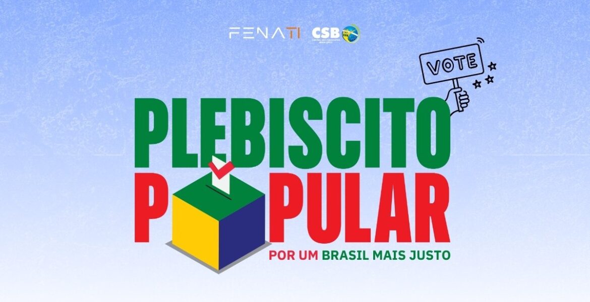 Vote aqui no plebiscito contra a escala 6×1 e pela isenção até 5 mil